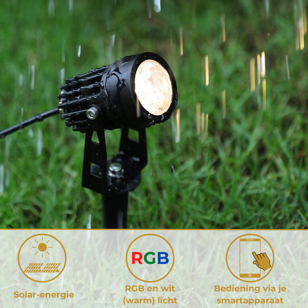 Lueas RGB solar tuinspots met app (4st)