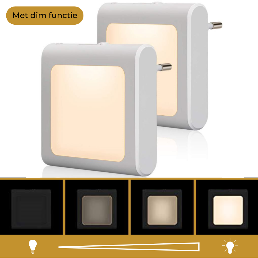 2 x LED-nachtlampje plug-in/stopcontact