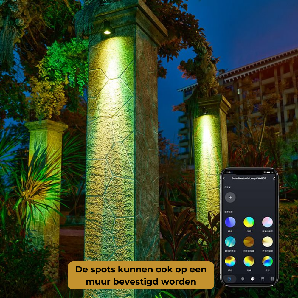 Lueas RGB solar tuinspots met app (4st)