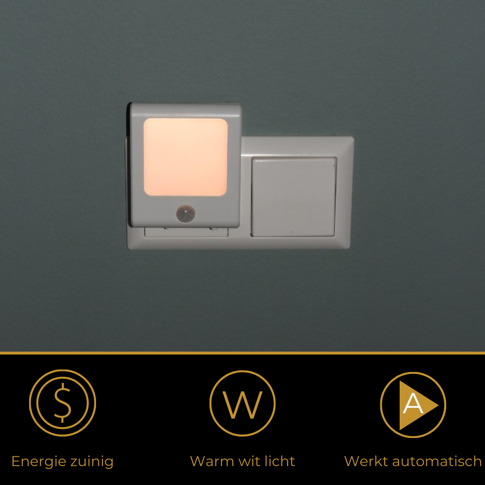 2 x dimmable socket light with motion sensor