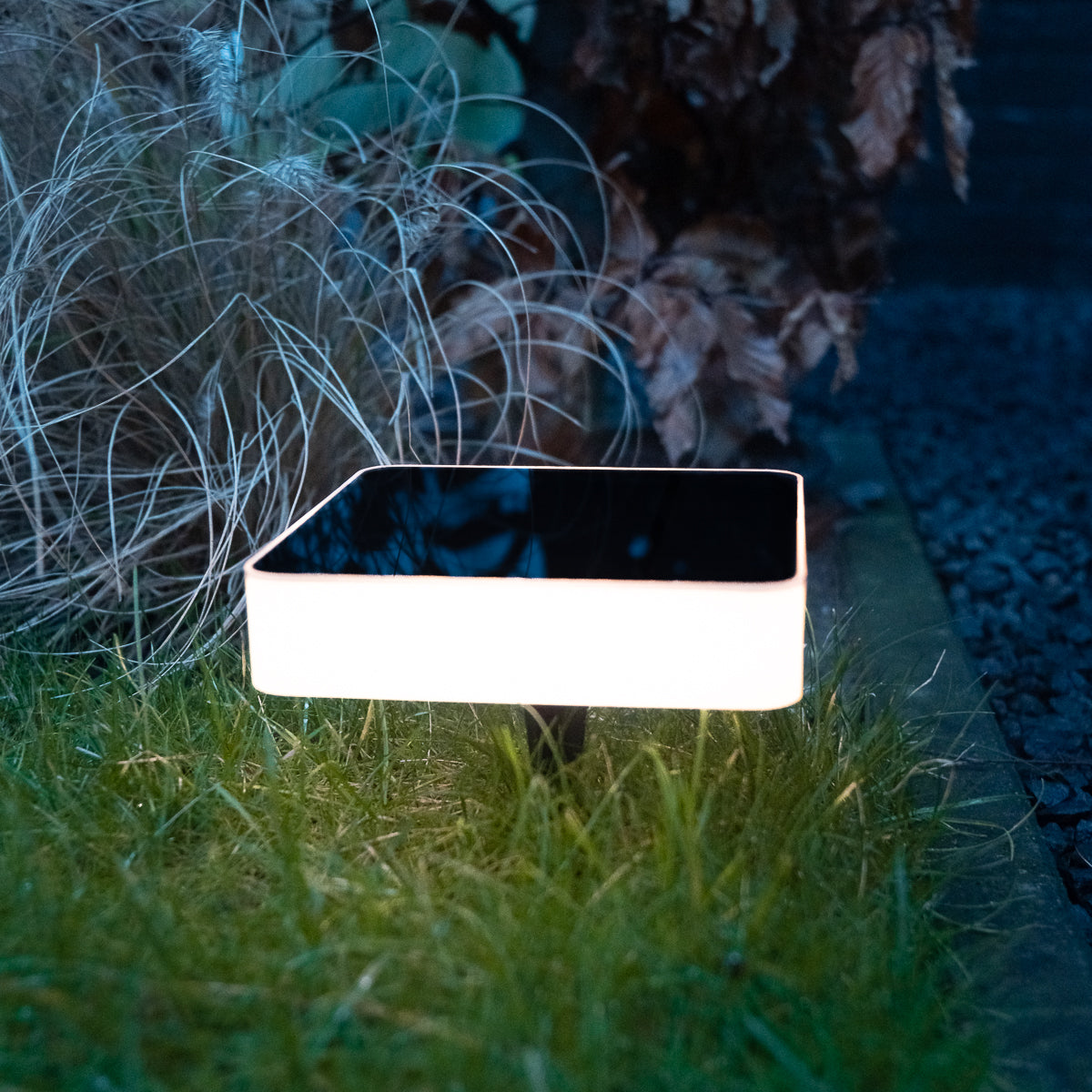 Vierkante Solar grondspot telefoonbestuurbaar - met app