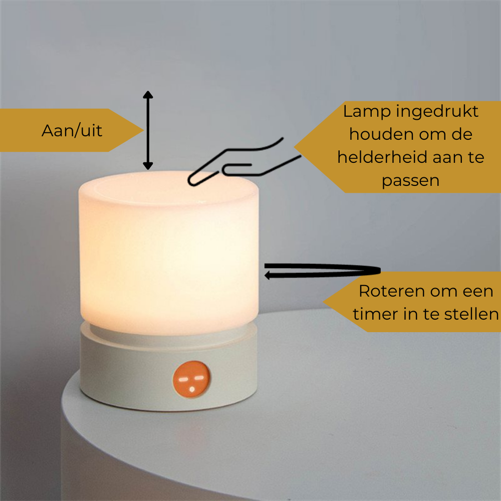 Draadloze tafel-/nacht lamp – Mini Led-lamp