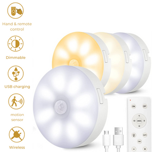 4-pack draadloze ledlampen met afstandsbediening