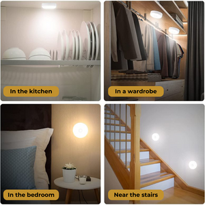 4 pack of wireless LED lights with remote control