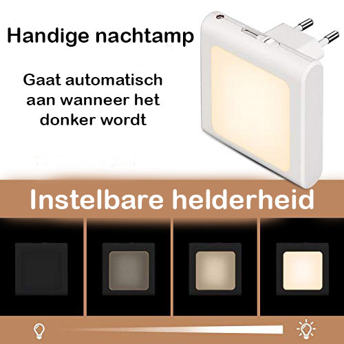 2 x LED-nachtlampje plug-in/stopcontact